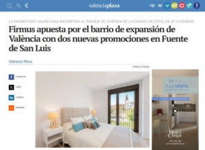 Lee más sobre el artículo En Valencia Plaza – Firmus apuesta por el barrio de expansión de València con dos nuevas promociones en Fuente de San Luis